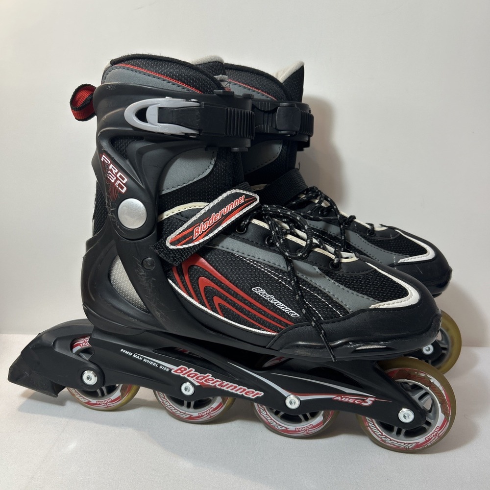 Bladerunner Pro 80 Inline Rollerblades Skate Black Men Size 9 80mm Wheels ABEC 5